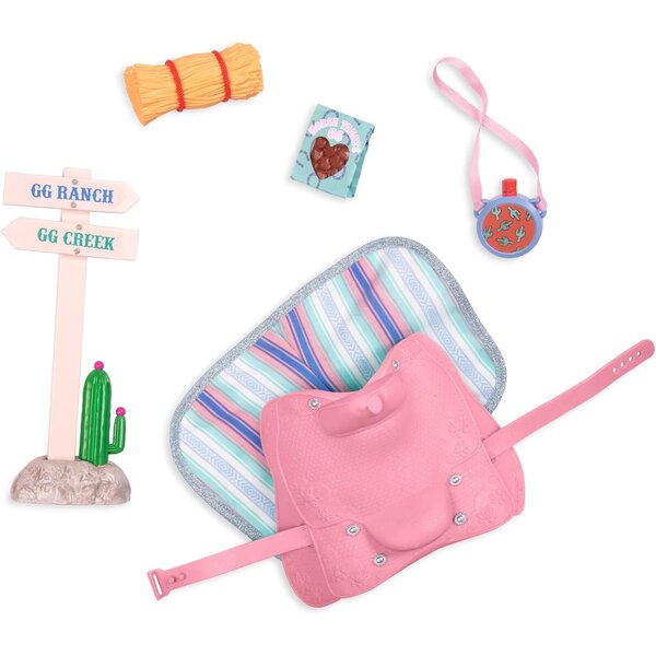 Glitter Girls Accessori Equitazione per Bambole 36 cm - Set Completo per Avventure a Cavallo