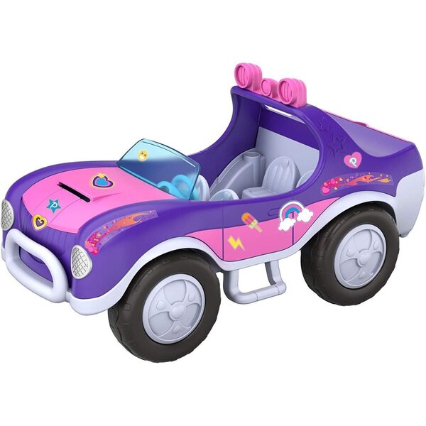 Polly Pocket 4x4 Secret mit Küche und Schlafraum, Minifiguren und Zubehör
