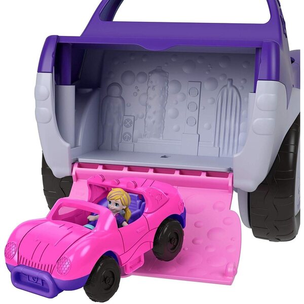 Polly Pocket 4x4 Secret mit Küche und Schlafraum, Minifiguren und Zubehör