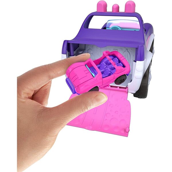 Polly Pocket 4x4 Secret mit Küche und Schlafraum, Minifiguren und Zubehör