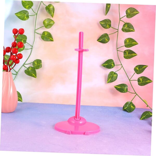 VICASKY Set 20 Supporti per Bambole Trasparenti e Rosa in Plastica Resistente