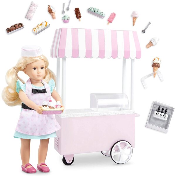 Lori Mini-Puppen und Eiswagen für Kinder ab 3 Jahren mit Zubehör und Kleidung