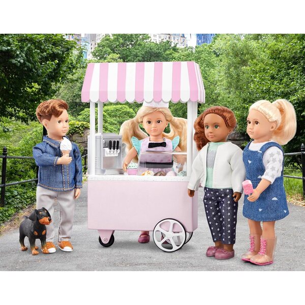 Lori Mini-Puppen und Eiswagen für Kinder ab 3 Jahren mit Zubehör und Kleidung