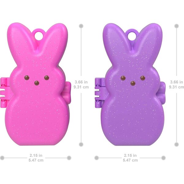 Polly Pocket x Peeps: Reiseset mit 6 Mikropuppen und thematischem Zubehör