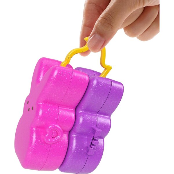 Polly Pocket x Peeps: Reiseset mit 6 Mikropuppen und thematischem Zubehör