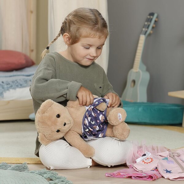 BABY born Teddybär mit Pyjama, der im Dunkeln leuchtet, geeignet für 43 cm große Puppen