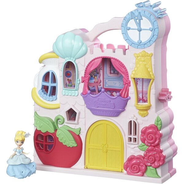 Disney Princess Castle mit Aschenputtel-Puppe und Zubehör – tragbares Spielset