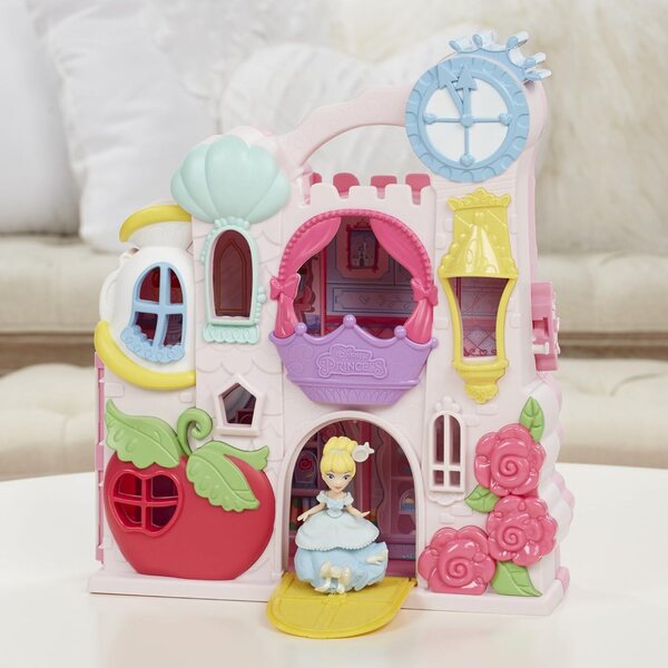 Disney Princess Castle mit Aschenputtel-Puppe und Zubehör – tragbares Spielset
