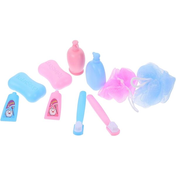 NOLITOY Set 2 Accessori Bagno per Bambole 45 cm, Kit Miniature Realistiche