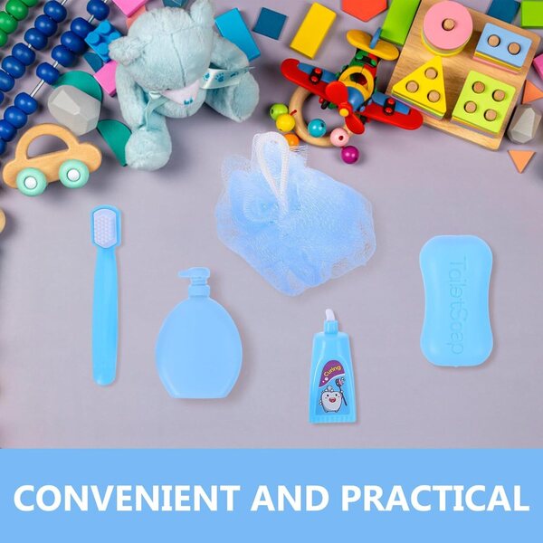 NOLITOY Set 2 Accessori Bagno per Bambole 45 cm, Kit Miniature Realistiche