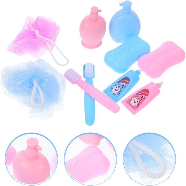 NOLITOY Set 2 Accessori Bagno per Bambole 45 cm, Kit Miniature Realistiche
