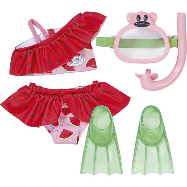 BABY born Tauchset mit Bikini, Maske und Flossen für 43 cm Puppen