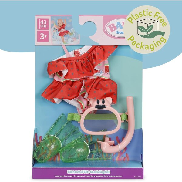 BABY born Tauchset mit Bikini, Maske und Flossen für 43 cm Puppen