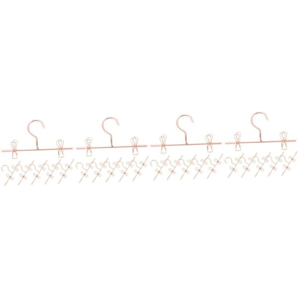 Set 24 Mini Cintre Oro in Ferro per Vestiti di Bambole - Amosfun