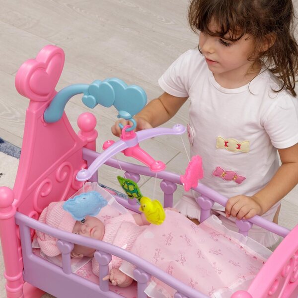 Baroni Toys Schaukelluke mit Zubehör für Puppen, Lernspiel für 3-7 Jahre