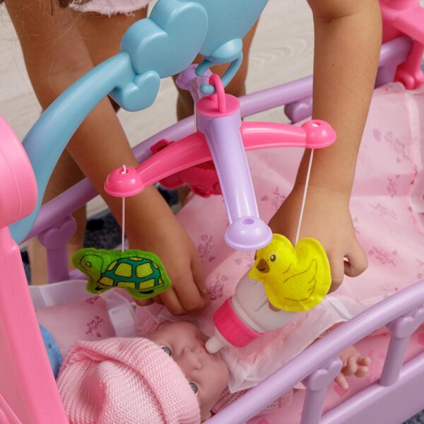 Baroni Toys Schaukelluke mit Zubehör für Puppen, Lernspiel für 3-7 Jahre
