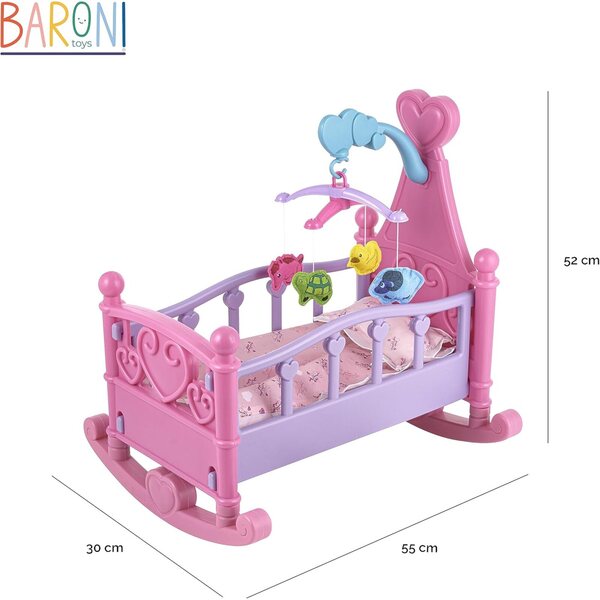 Baroni Toys Schaukelluke mit Zubehör für Puppen, Lernspiel für 3-7 Jahre