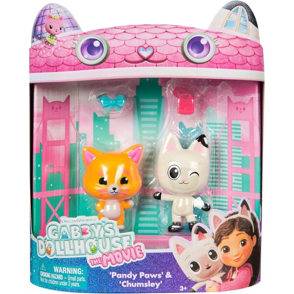 Gabby's Dollhouse: Le Film – Set 2 Panda Pattes & Leopold Figuren mit Zubehör