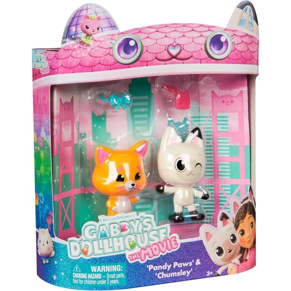 Gabby's Dollhouse: Le Film – Set 2 Panda Pattes & Leopold Figuren mit Zubehör