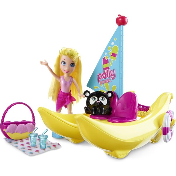 Polly Pocket – Bateau-Bananen mit Minipuppen und Zubehör, Kreativspiel 4+