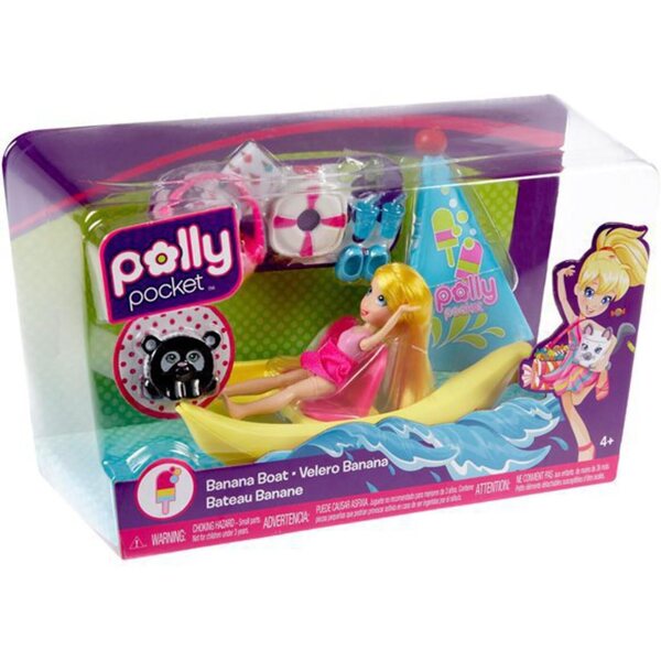 Polly Pocket – Bateau-Bananen mit Minipuppen und Zubehör, Kreativspiel 4+