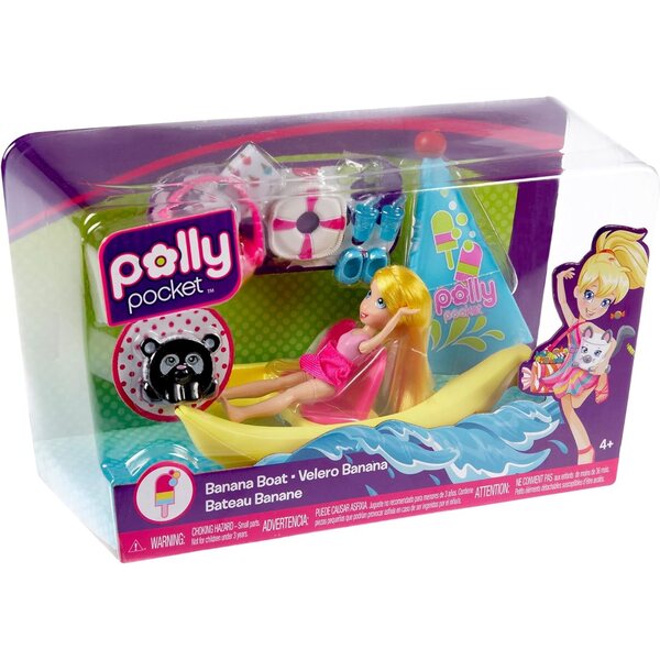 Polly Pocket – Bateau-Bananen mit Minipuppen und Zubehör, Kreativspiel 4+