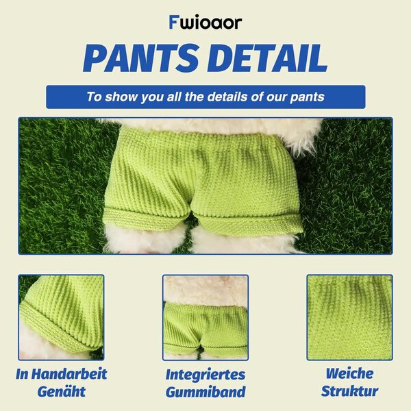 5-teiliges Set aus Bio-Baumwolle für 15–17 cm große Puppen mit Mütze, Stiefeln und Rucksack