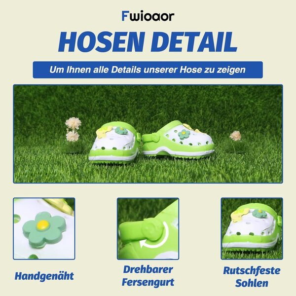 5-teiliges Set aus Bio-Baumwolle für 15–17 cm große Puppen mit Mütze, Stiefeln und Rucksack