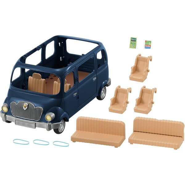 SYLVANIAN FAMILIES Monospace 7 Sitze mit Poussette Double – Kreatives Spiel und Zubehör