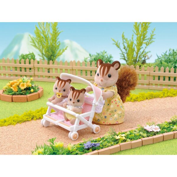 SYLVANIAN FAMILIES Monospace 7 Sitze mit Poussette Double – Kreatives Spiel und Zubehör