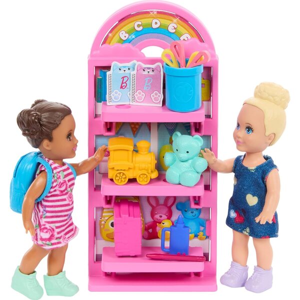 Barbie Kindergarten-Set mit Figuren und Zubehör – über 20 Teile Mattel