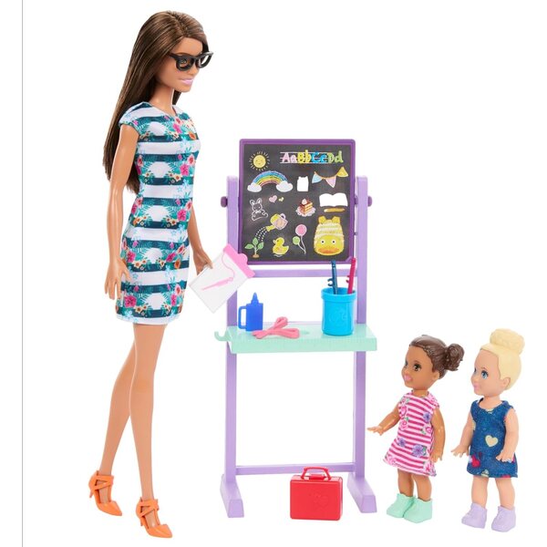 Barbie Kindergarten-Set mit Figuren und Zubehör – über 20 Teile Mattel