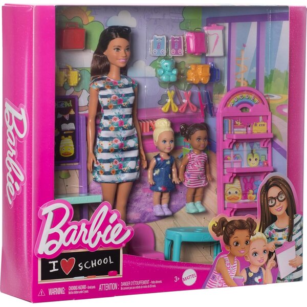 Barbie Kindergarten-Set mit Figuren und Zubehör – über 20 Teile Mattel