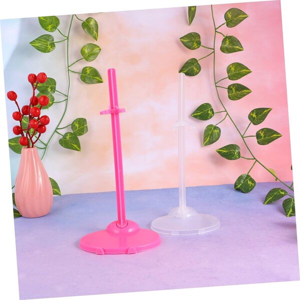 Beaupretty 20 supporti bambole trasparenti e rosa stabili e sicuri per giocattoli