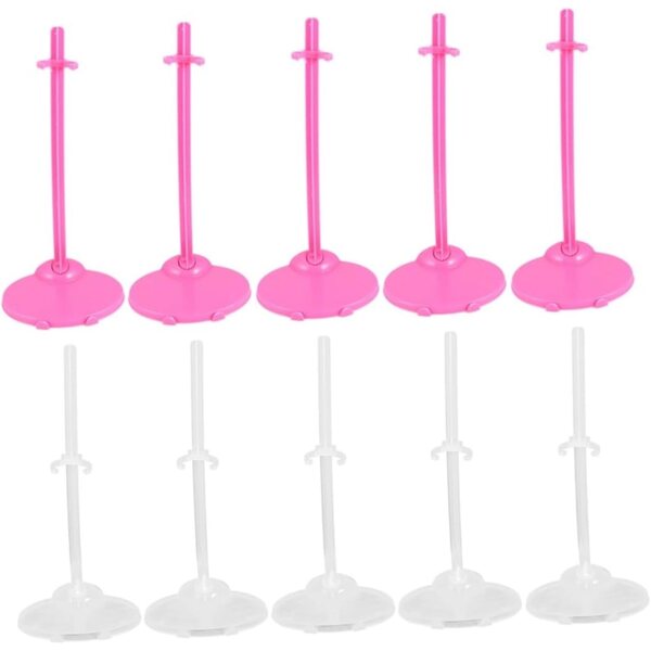 Beaupretty 20 supporti bambole trasparenti e rosa stabili e sicuri per giocattoli