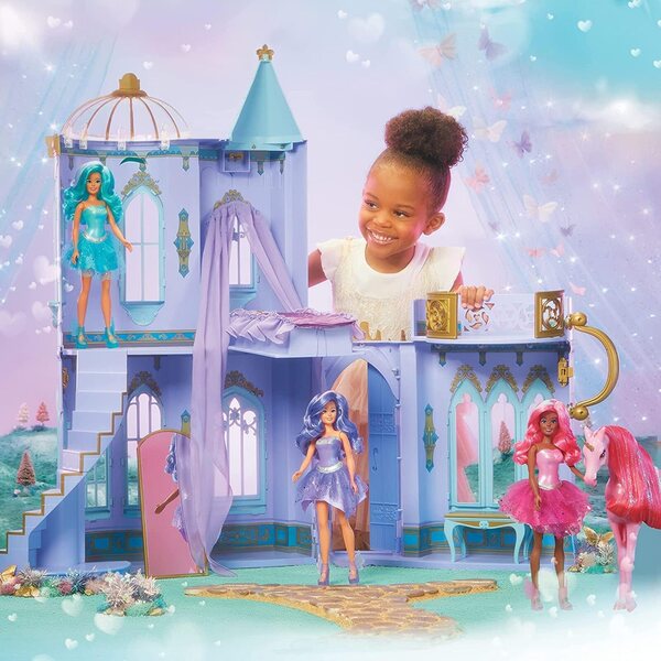 Dream Ella Château Majestueux MGA – 2-stöckiges Mobilhaus für 29-cm-Puppen