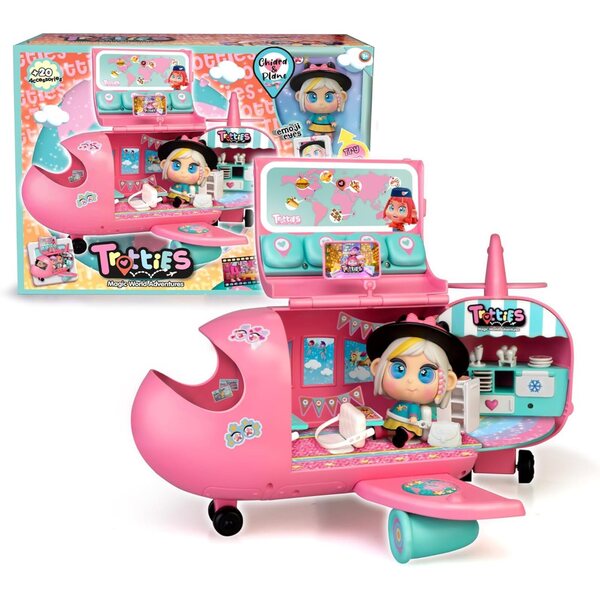 Trotties Avion Chiara Mini: Reisespiel mit Küche und Zubehör für Kinder