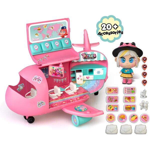 Trotties Avion Chiara Mini: Reisespiel mit Küche und Zubehör für Kinder