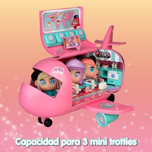 Trotties Avion Chiara Mini: Reisespiel mit Küche und Zubehör für Kinder