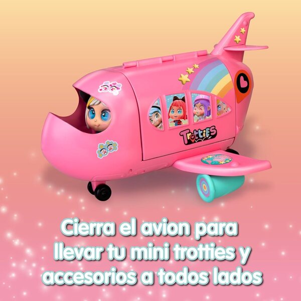 Trotties Avion Chiara Mini: Reisespiel mit Küche und Zubehör für Kinder