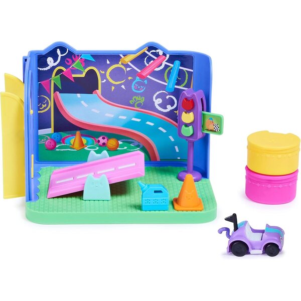 Gabby Deluxe Polocat Puppenhaus-Spielset, Schlafzimmer und Spielzimmer, Chabriolette, Zubehör und Figur