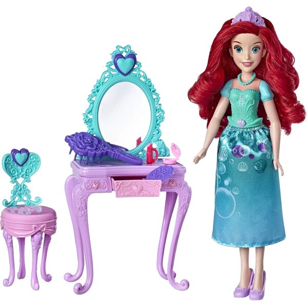Disney Princess Vanity Royale Ariel mit Zubehör und Schminktisch für Kinder