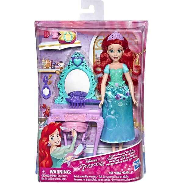 Disney Princess Vanity Royale Ariel mit Zubehör und Schminktisch für Kinder