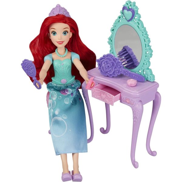 Disney Princess Vanity Royale Ariel mit Zubehör und Schminktisch für Kinder