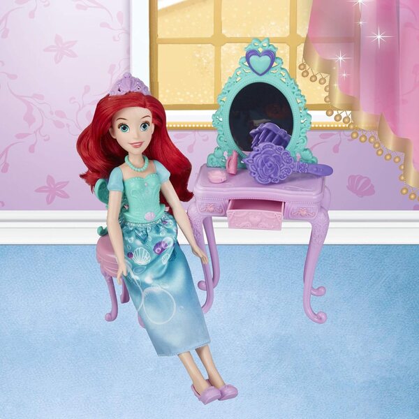 Disney Princess Vanity Royale Ariel mit Zubehör und Schminktisch für Kinder