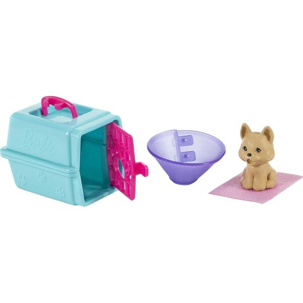 Barbie-Tierärztin mit Tierspielset: Puppe, Zubehör und Welpe, 12-teilig