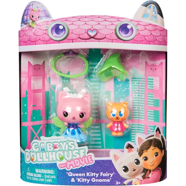 Gabby's Dollhouse: Queen Kitty Fairy und Chaton Gnome Figurenset für Kinder ab 3 Jahren
