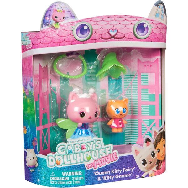 Gabby's Dollhouse: Queen Kitty Fairy und Chaton Gnome Figurenset für Kinder ab 3 Jahren