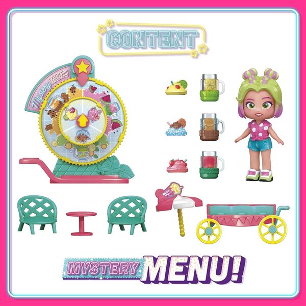 KOOKYLOOS Mystery Menu – Smoothie-Wagen mit über 15 Puppenzubehör