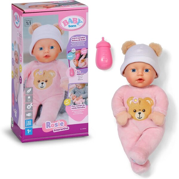 BABY born Interactive Rosie 30 cm – Interaktive Puppe mit zahlreichen Funktionen und Zubehör